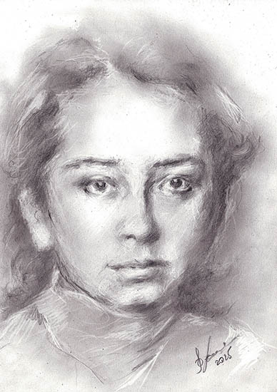 Портрет ТатьяныКарандаш/уголь. 2025